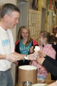 Farmer Serves Ice Cream farmer ice cream kids