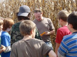 Farmers connecting with kids